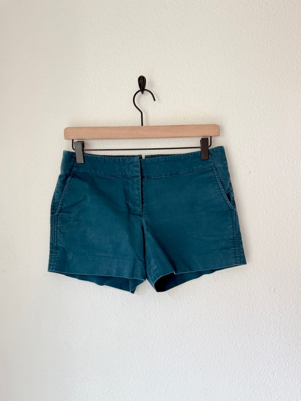 J. Crew Teal Cotton Chino Shorts - 2 - GUC